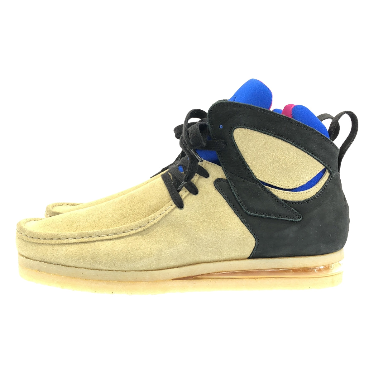 【미품】 SENSE OF SYMMETRY / 센스 오브 신메트리 | J WALLABE / 스웨이드 가죽 하이컷 신발 | 41 | 베이지/블루계 | 남성