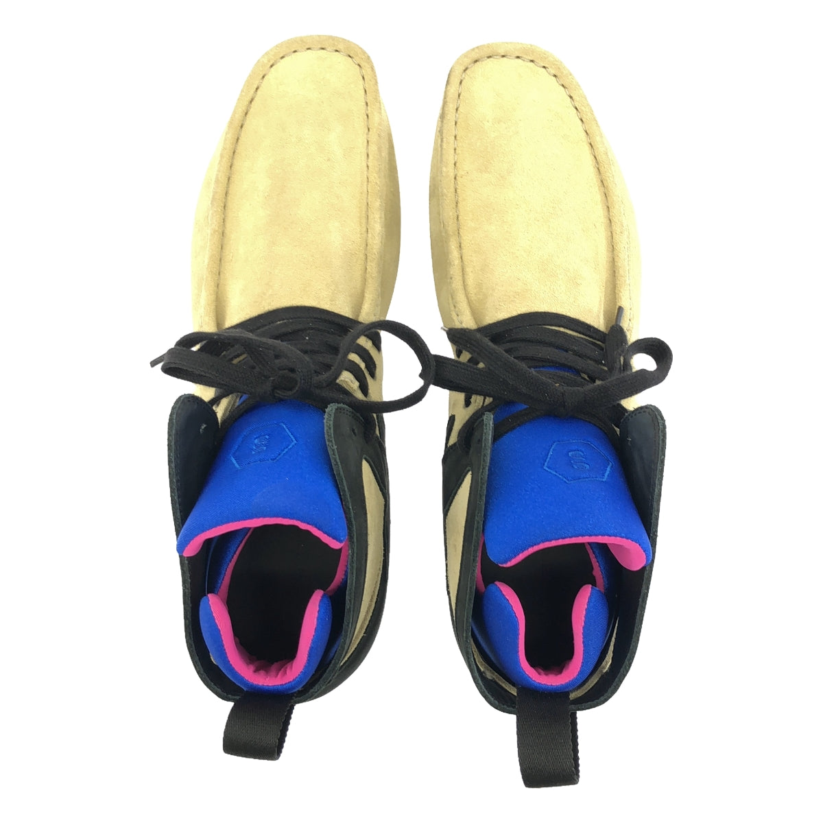 【미품】 SENSE OF SYMMETRY / 센스 오브 신메트리 | J WALLABE / 스웨이드 가죽 하이컷 신발 | 41 | 베이지/블루계 | 남성