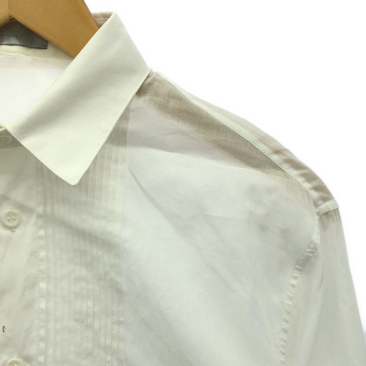 Dior homme / ディオールオム | 2005SS | エディ期 プリーツ ガーゼ シャツ | 39 | ホワイト | メンズ