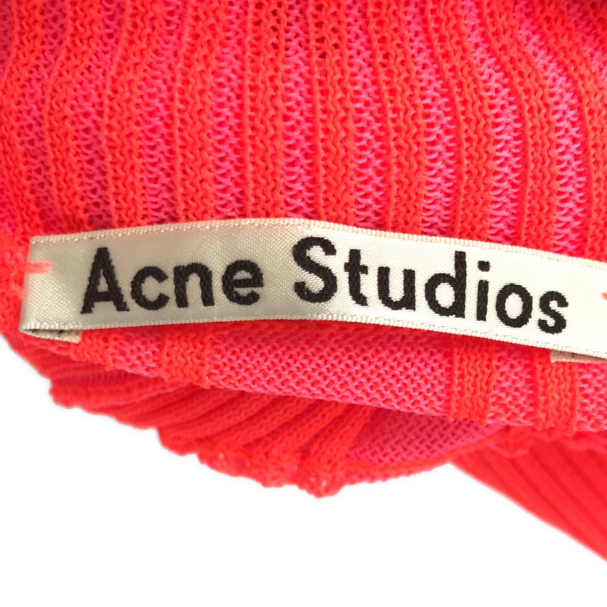 Acne Studios | Neon color high neck ribbed top | M |