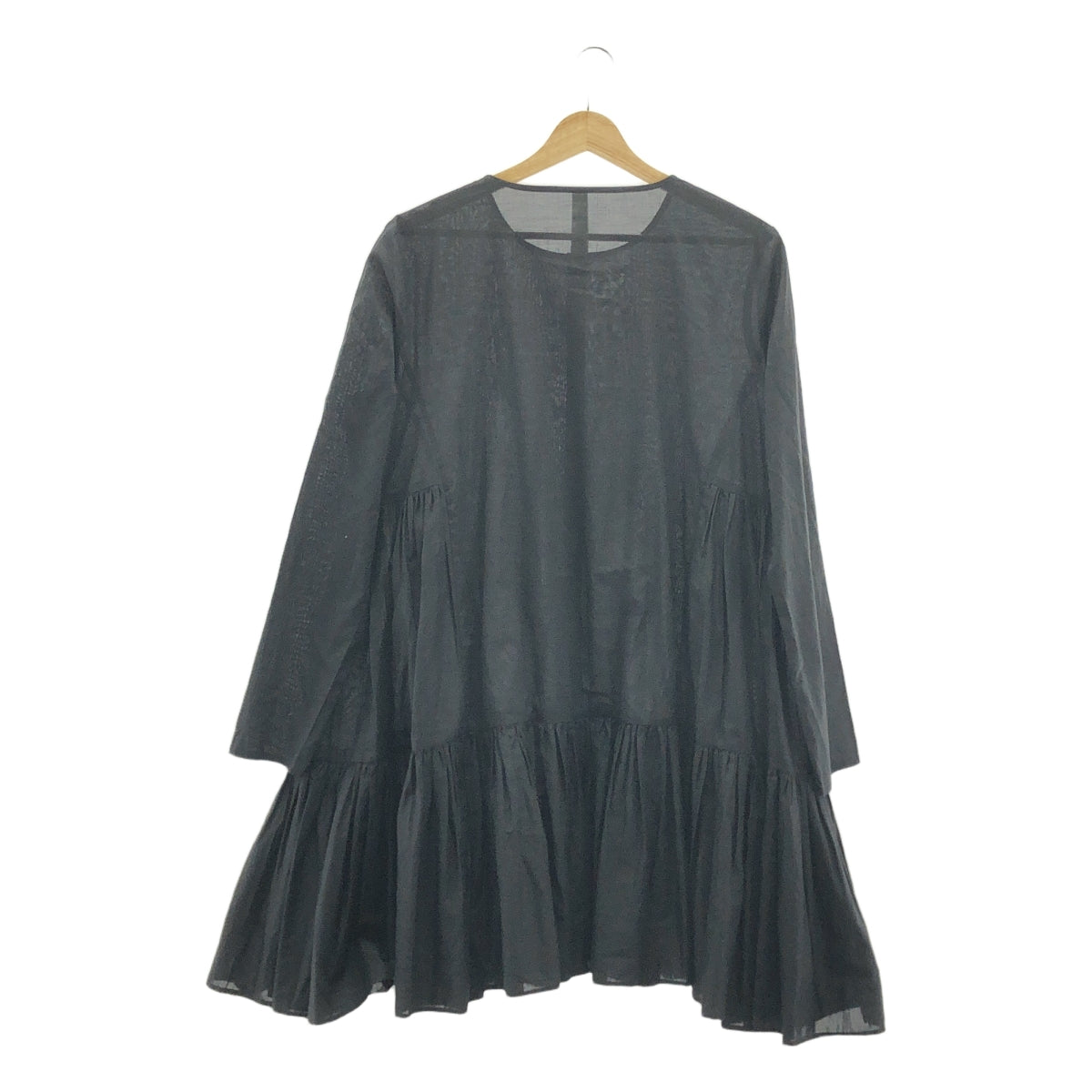 MERLETTE | No-collar Gathered Volume Dress | XS | Women's