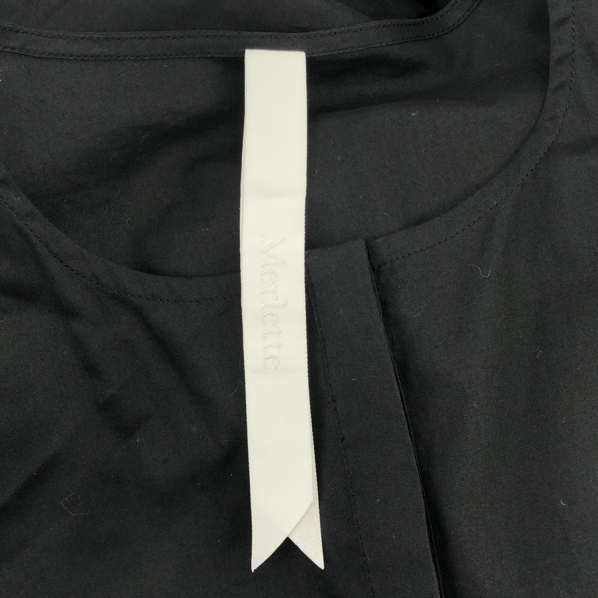MERLETTE | No-collar Gathered Volume Dress | XS | Women's