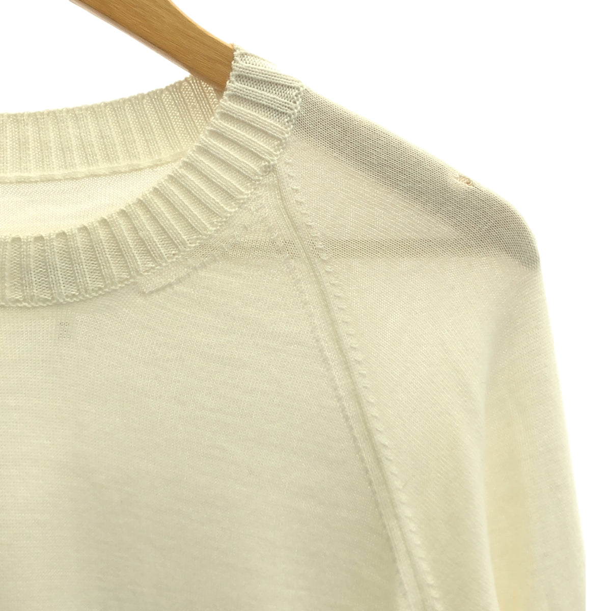 【新品】 MM6 Maison Margiela / エムエムシックスメゾンマルジェラ | 2019AW | ウール混 ロングリブ デザイン プルオーバー ニット | M | ホワイト | レディース