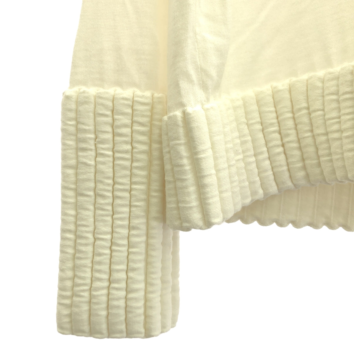【新品】 MM6 Maison Margiela / エムエムシックスメゾンマルジェラ | 2019AW | ウール混 ロングリブ デザイン プルオーバー ニット | M | ホワイト | レディース