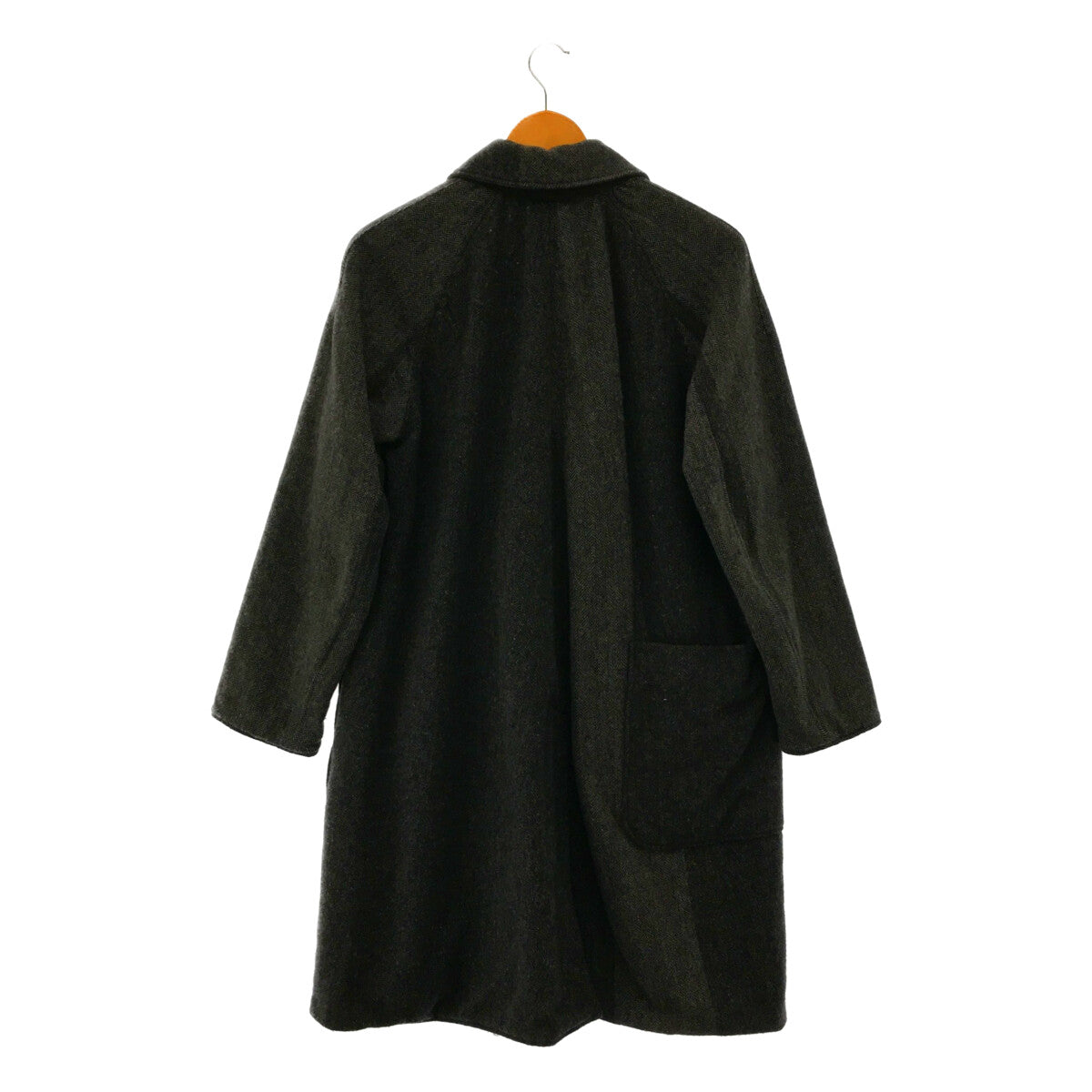 工程服裝 |雙面大衣 人字紋粗呢雙面大衣 | XS |灰色 |男士