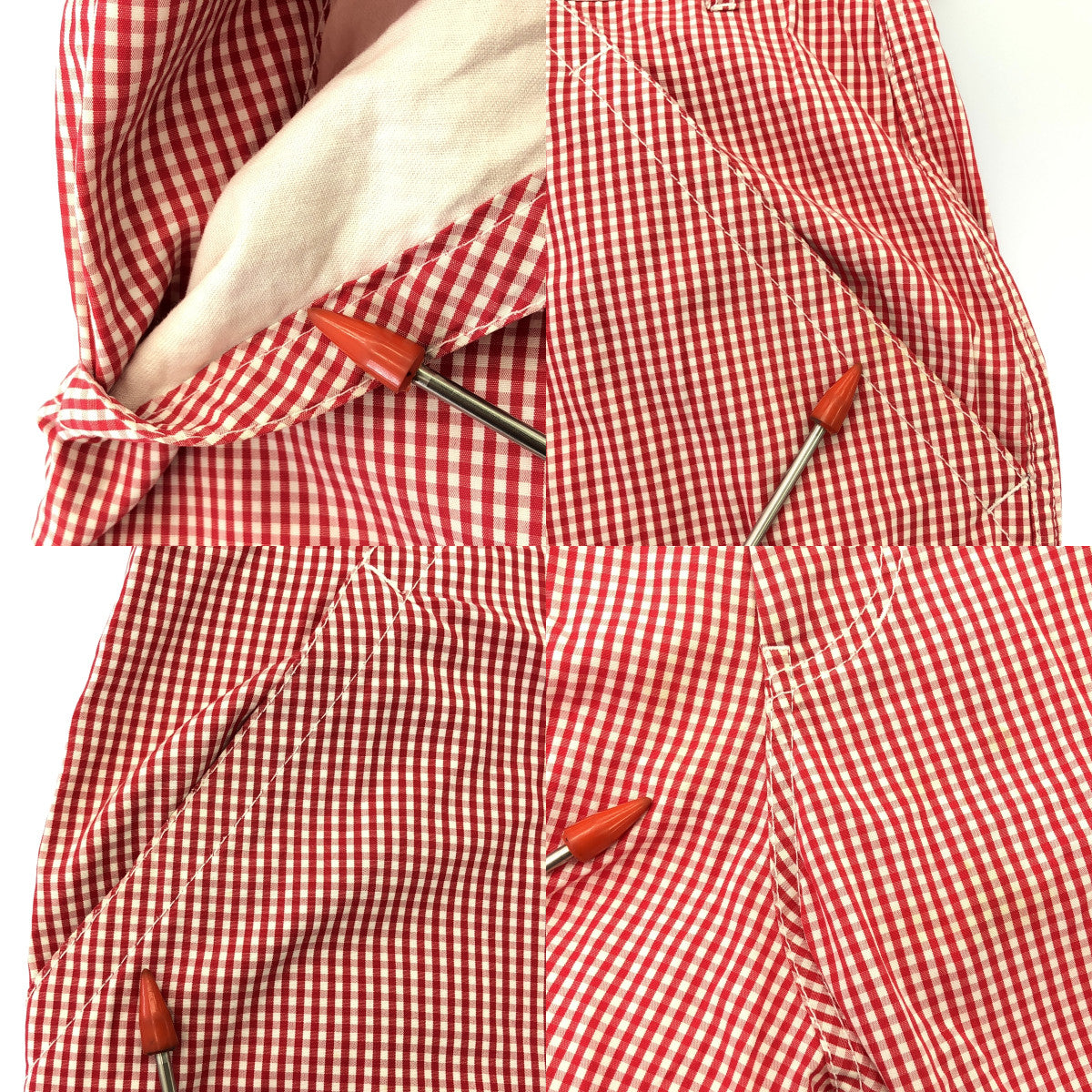 COMME des GARCONS HOMME PLUS / 콤데 갤슨 옴플루스 | AD1999 | 깅엄 체크 코튼 사루엘 팬츠 | S | 남성