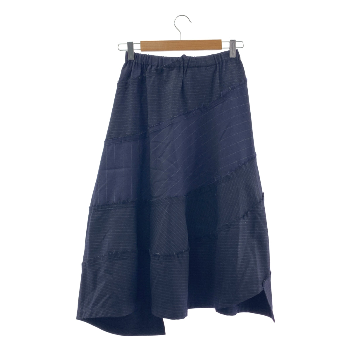 tricot COMME des GARCONS / 트리코콤 데 갤슨 | 2003AW | 재구성 비대칭 초크 스트라이프 롱 스커트 |