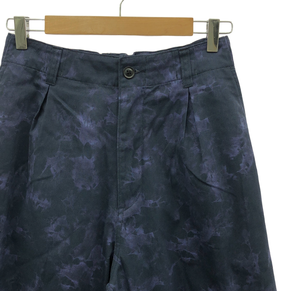 KUON | Mura Shibori Printed Wide Trousers / Tie-dye Tuck Pants | M | Men's