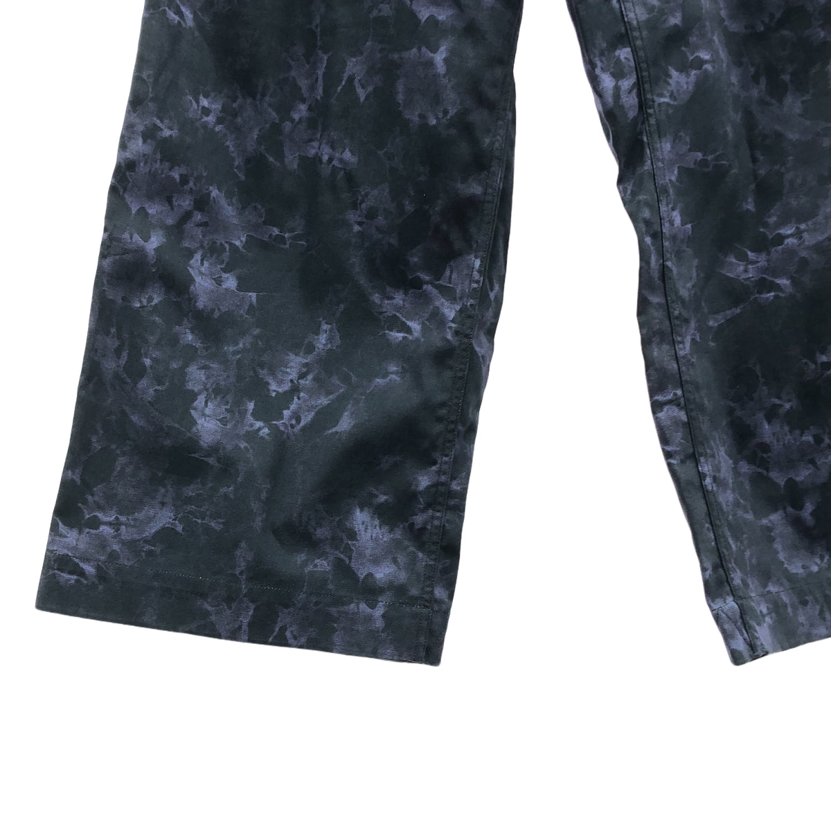 KUON | Mura Shibori Printed Wide Trousers / Tie-dye Tuck Pants | M | Men's