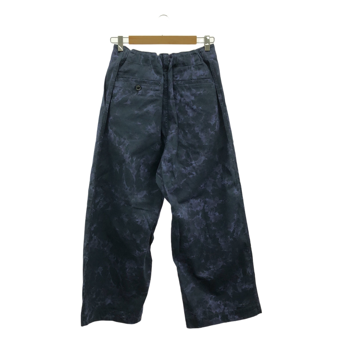 KUON | Mura Shibori Printed Wide Trousers / Tie-dye Tuck Pants | M | Men's