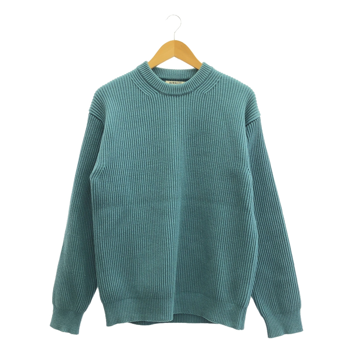 AURALEE / オーラリー | 2022AW | SUPER FINE WOOL RIB KNIT BIG P/O スーパファインウール リブニット プルオーバー | 4 | ブルー | メンズ