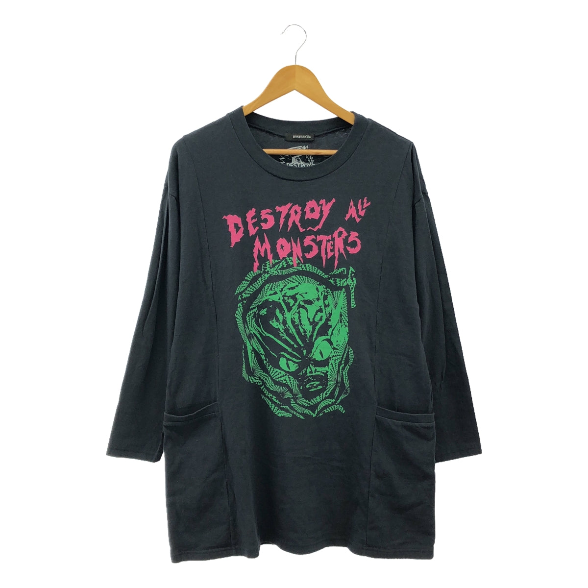 HYSTERIC GLAMOUR / ヒステリックグラマー | DESTROY ALL MONSTERS /MONSTERS MADNESS ワンピース | F | ブラック | レディース