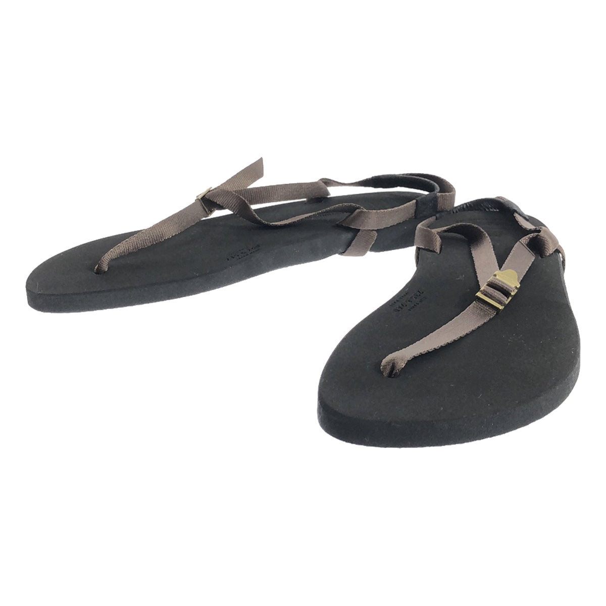 【미품】 TOSHINOSUKE TAKEGAHARA / 토시노스케 타케가하라 | barefoot sandals 통 샌들 | 23.5&24.0 | 블랙/브라운 | 여성