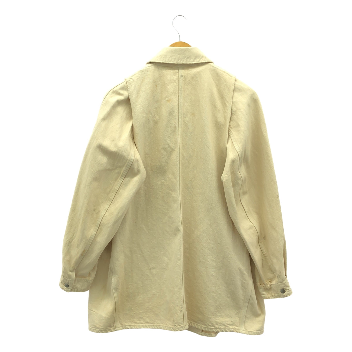 【美品】  WRYHT / ライト | 2024SS | BOLERO SLEEVE CHORE JACKET ダメージ加工 ボレロスリーブ チョアジャケット | 1 | ボーン | レディース