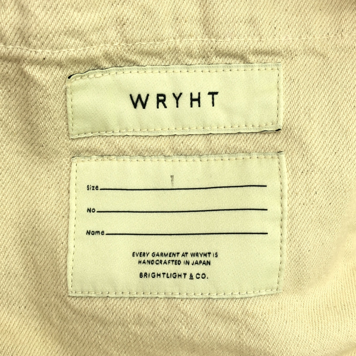 【美品】  WRYHT / ライト | 2024SS | BOLERO SLEEVE CHORE JACKET ダメージ加工 ボレロスリーブ チョアジャケット | 1 | ボーン | レディース