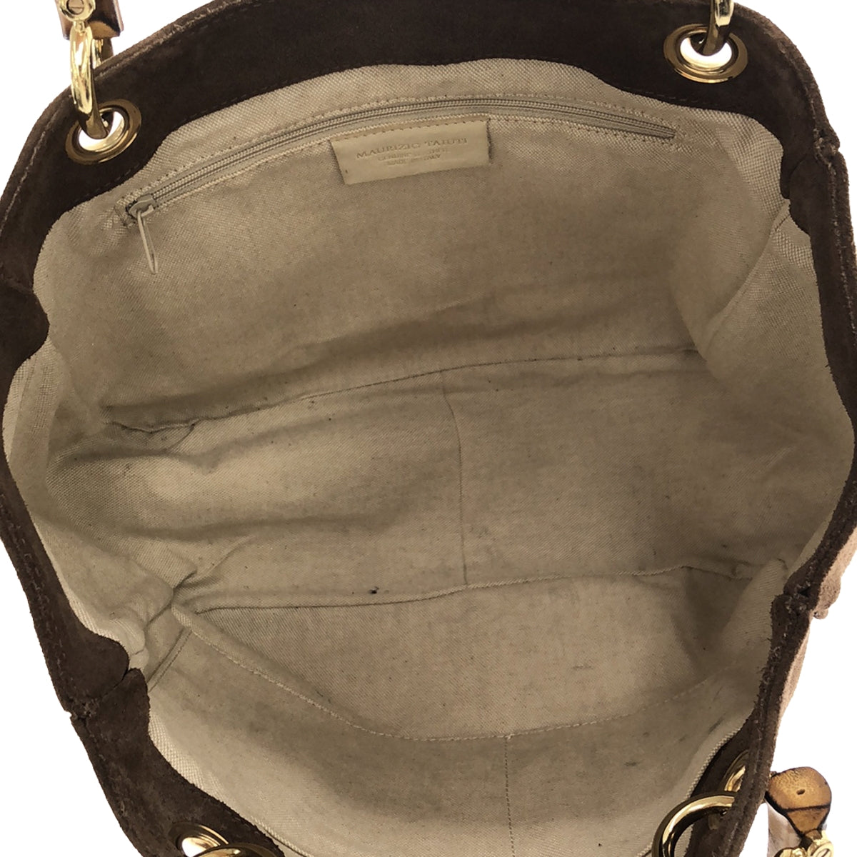 MAURIZIO TAIUTI / 마우리치오타 유티 | L'Appartement 아파르트몬 취급 Bamboo Handle Bag 스웨이드 대나무 핸들 토트 백 | 브라운 | 여성