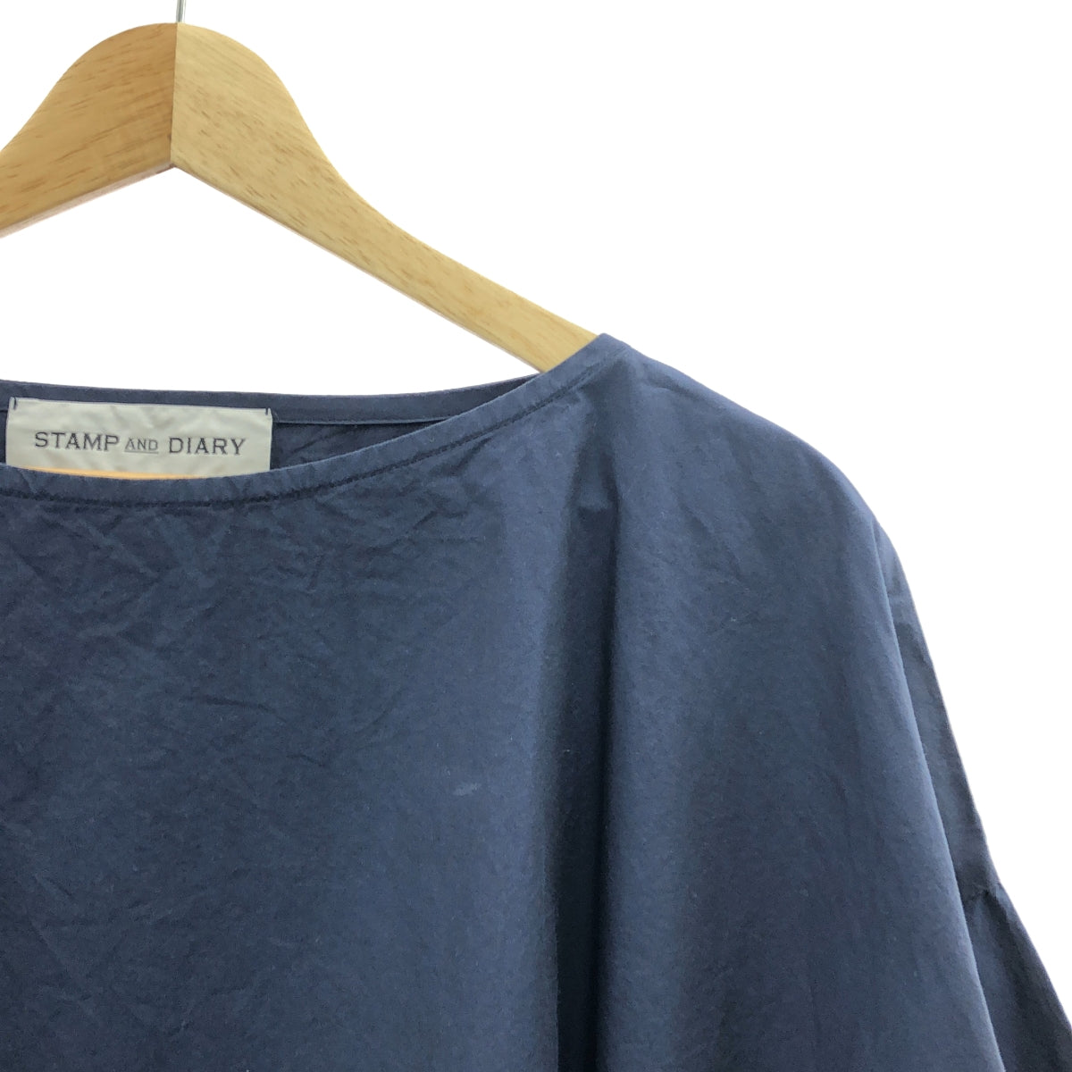 STAMP AND DIARY / 스탬프 앤 다이어리 | 코튼 오버 블라우스 | F | 네이비 | 여성