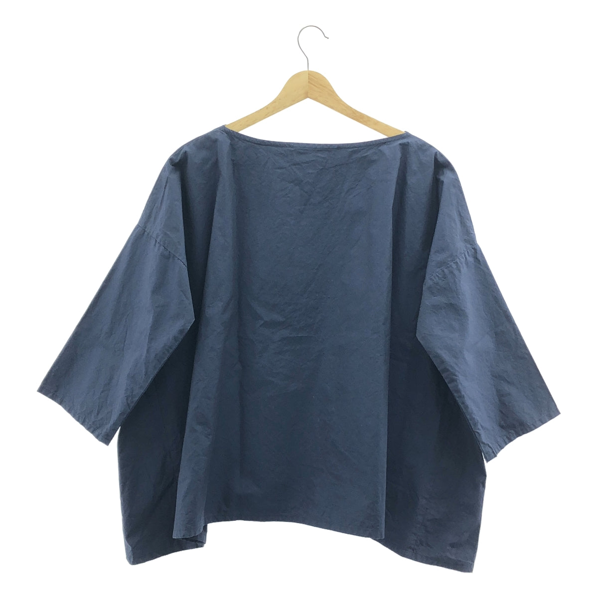 STAMP AND DIARY / 스탬프 앤 다이어리 | 코튼 오버 블라우스 | F | 네이비 | 여성