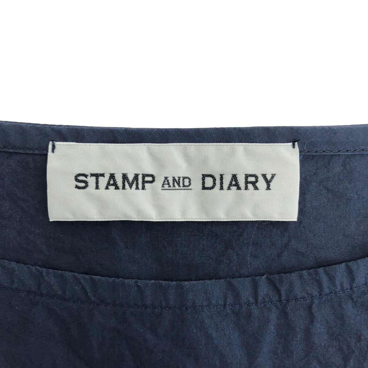 STAMP AND DIARY / 스탬프 앤 다이어리 | 코튼 오버 블라우스 | F | 네이비 | 여성