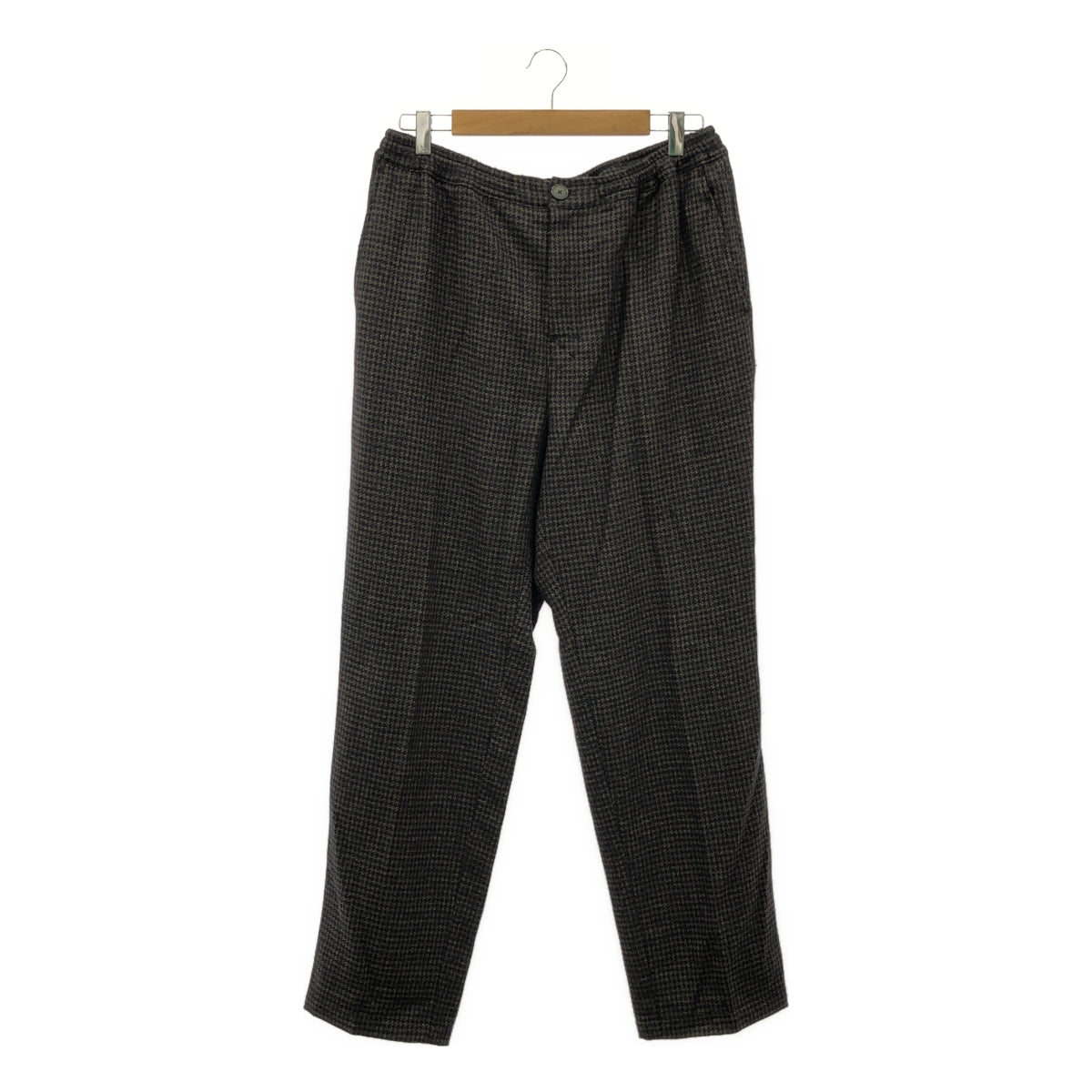 STUSSY / 스테이시 | 2021AW | × Loro Piana / 로로 피아나 WOOL / SILK Houndstooth Bryan Pants 치토리 무늬 브라이언 팬츠 | L | 네이비 / 브라운 | 남성