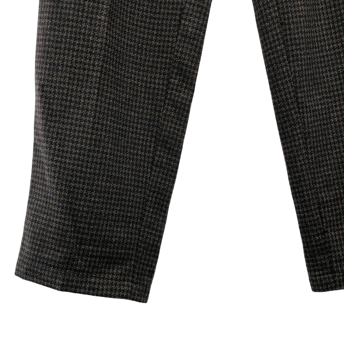 STUSSY / 스테이시 | 2021AW | × Loro Piana / 로로 피아나 WOOL / SILK Houndstooth Bryan Pants 치토리 무늬 브라이언 팬츠 | L | 네이비 / 브라운 | 남성