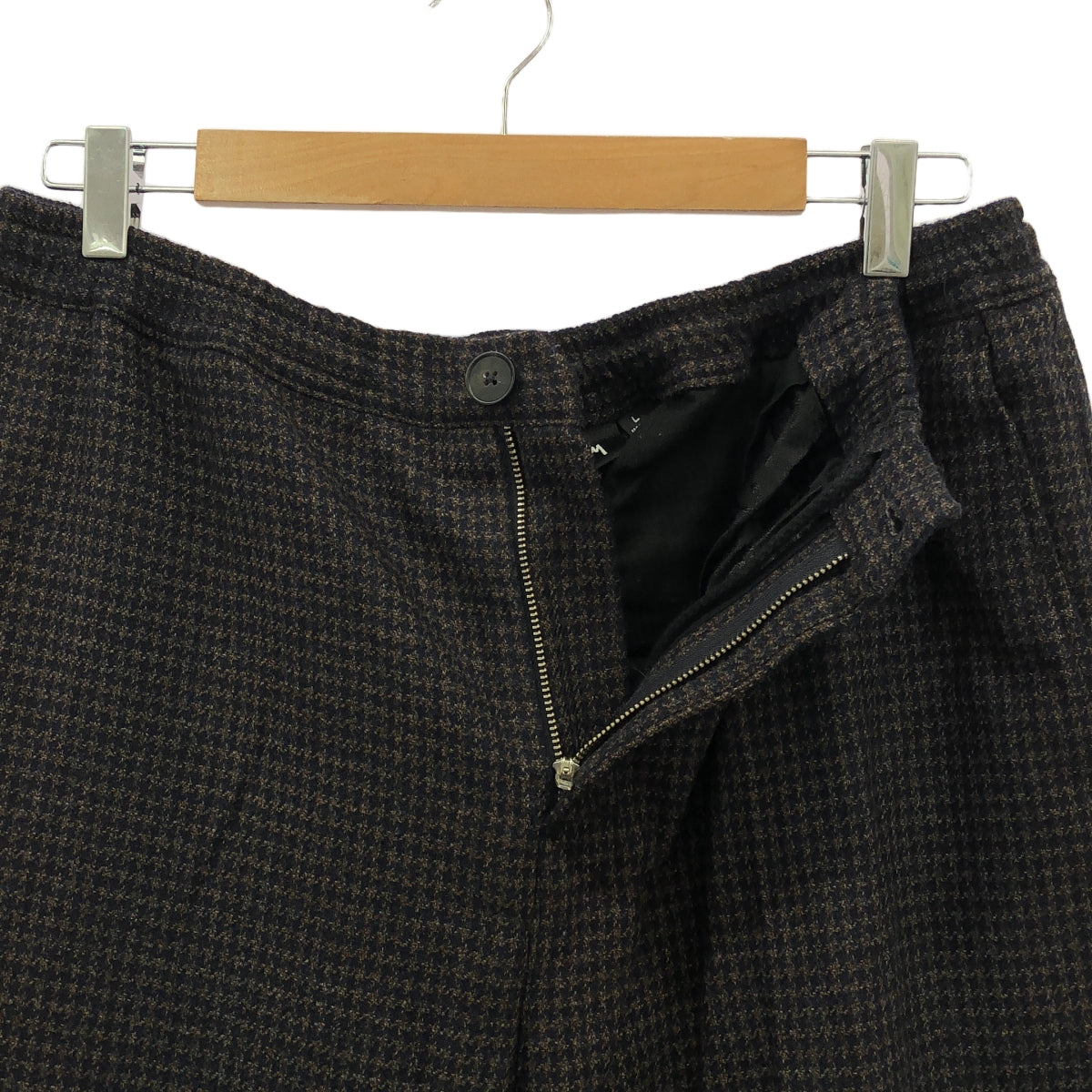 STUSSY / 스테이시 | 2021AW | × Loro Piana / 로로 피아나 WOOL / SILK Houndstooth Bryan Pants 치토리 무늬 브라이언 팬츠 | L | 네이비 / 브라운 | 남성