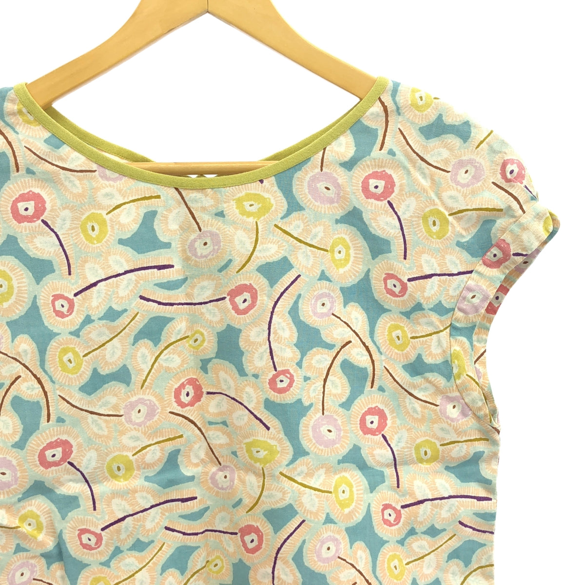 mina perhonen / mina perhonen | 2013-14 a/w | Hanna / Linen all-over print sleeveless blouse | 36 | Women's