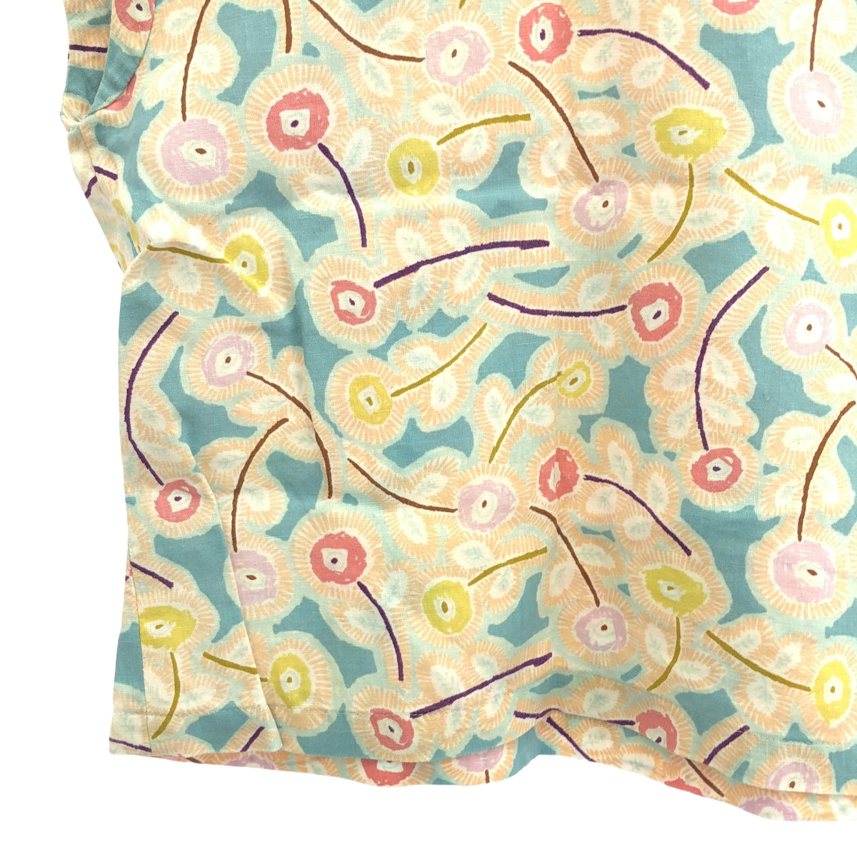 mina perhonen / mina perhonen | 2013-14 a/w | Hanna / Linen all-over print sleeveless blouse | 36 | Women's