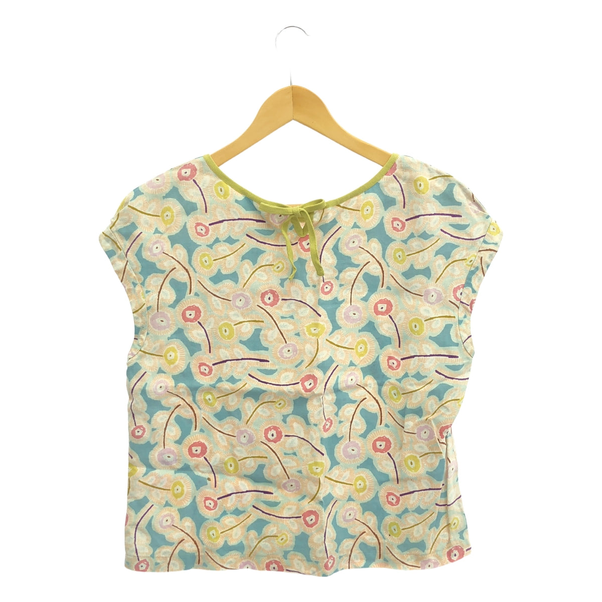 mina perhonen / mina perhonen | 2013-14 a/w | Hanna / Linen all-over print sleeveless blouse | 36 | Women's