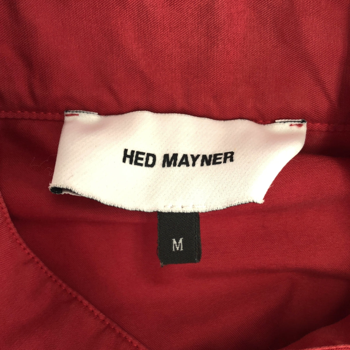 HED MAYNER / ヘドメイナー | 2017AW | Look12 スタンドカラーシャツ | M | レッド | メンズ