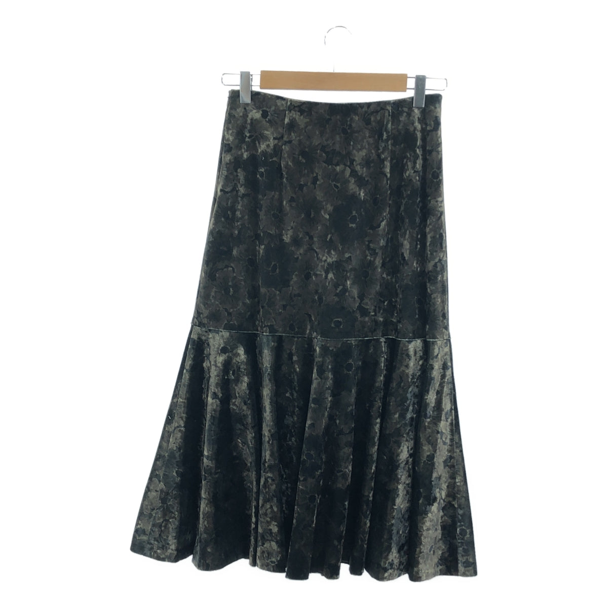 Mila Owen | Velvet Floral Print Flared Skirt | 1 | Women's