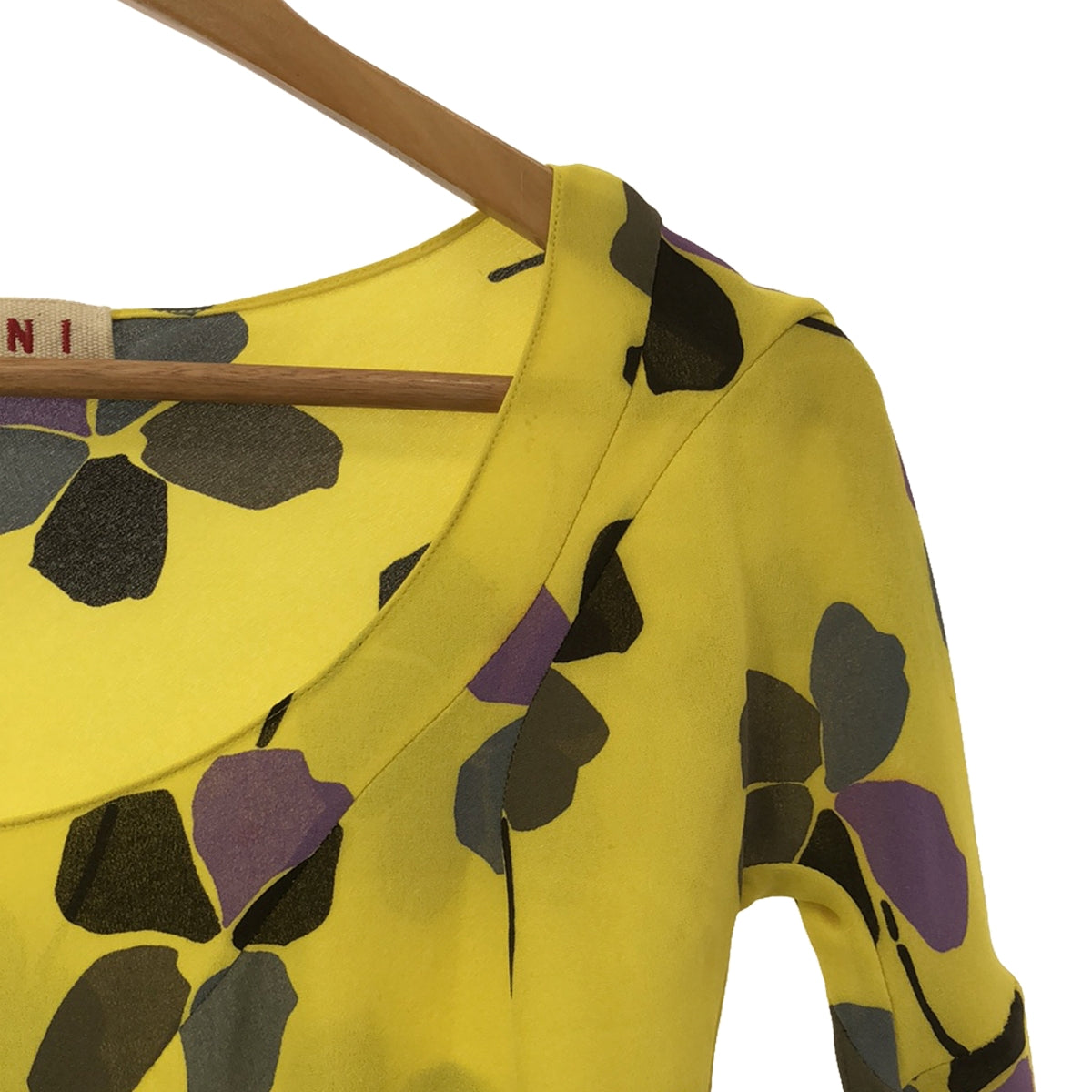 MARNI | Silk floral print pullover blouse | 38 | Yellow | Women's