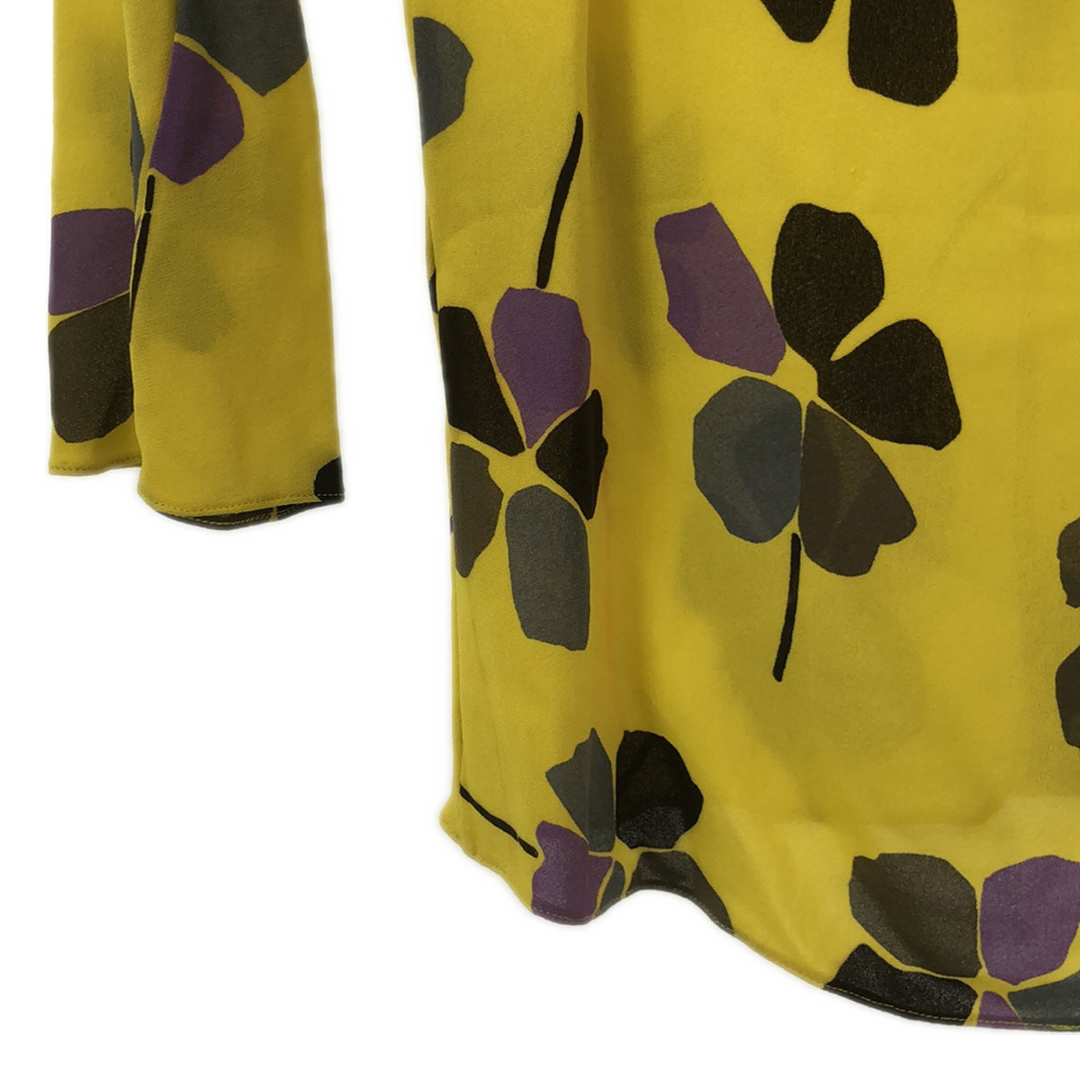 MARNI | Silk floral print pullover blouse | 38 | Yellow | Women's