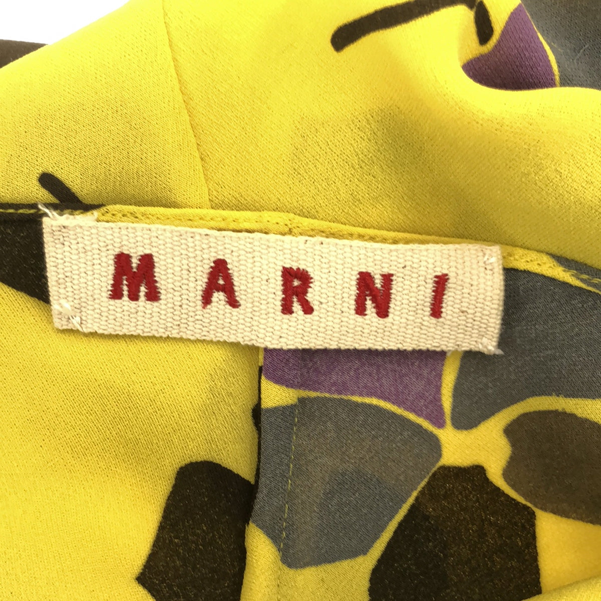 MARNI | Silk floral print pullover blouse | 38 | Yellow | Women's