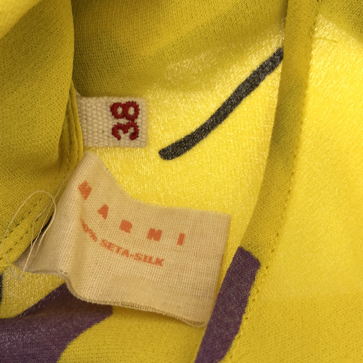 MARNI | Silk floral print pullover blouse | 38 | Yellow | Women's