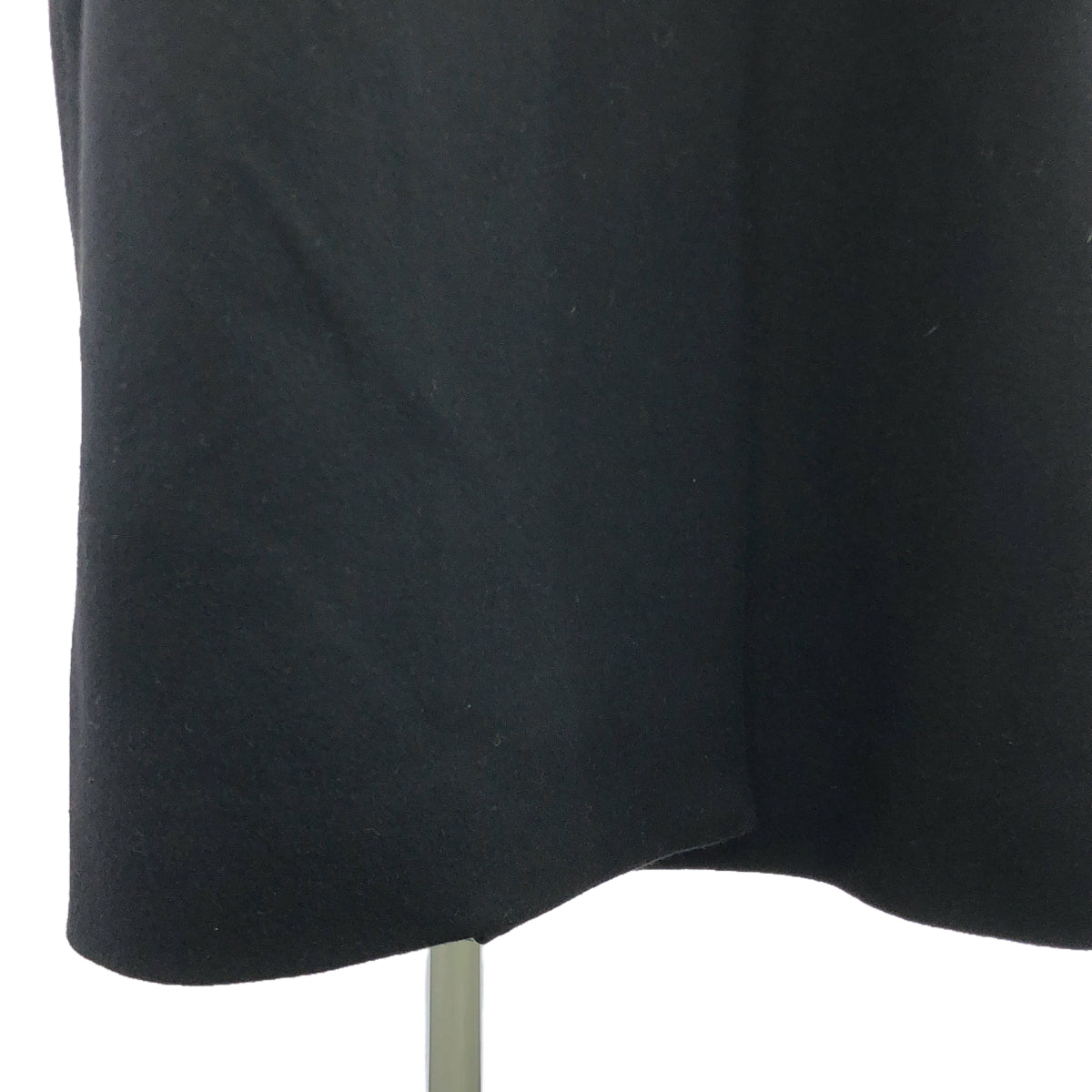 【美品】 DRIES VAN NOTEN / ドリスヴァンノッテン | ウール ノーカラーロングコート | XS | ブラック | レディース