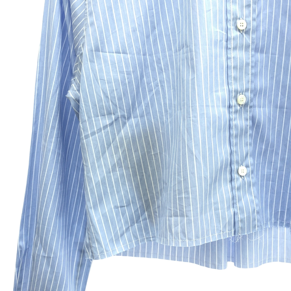 【新品】  miu miu / ミュウミュウ | 2025SS | ブルーストライプ ポプリンシャツ | 36 | ブルー | レディース