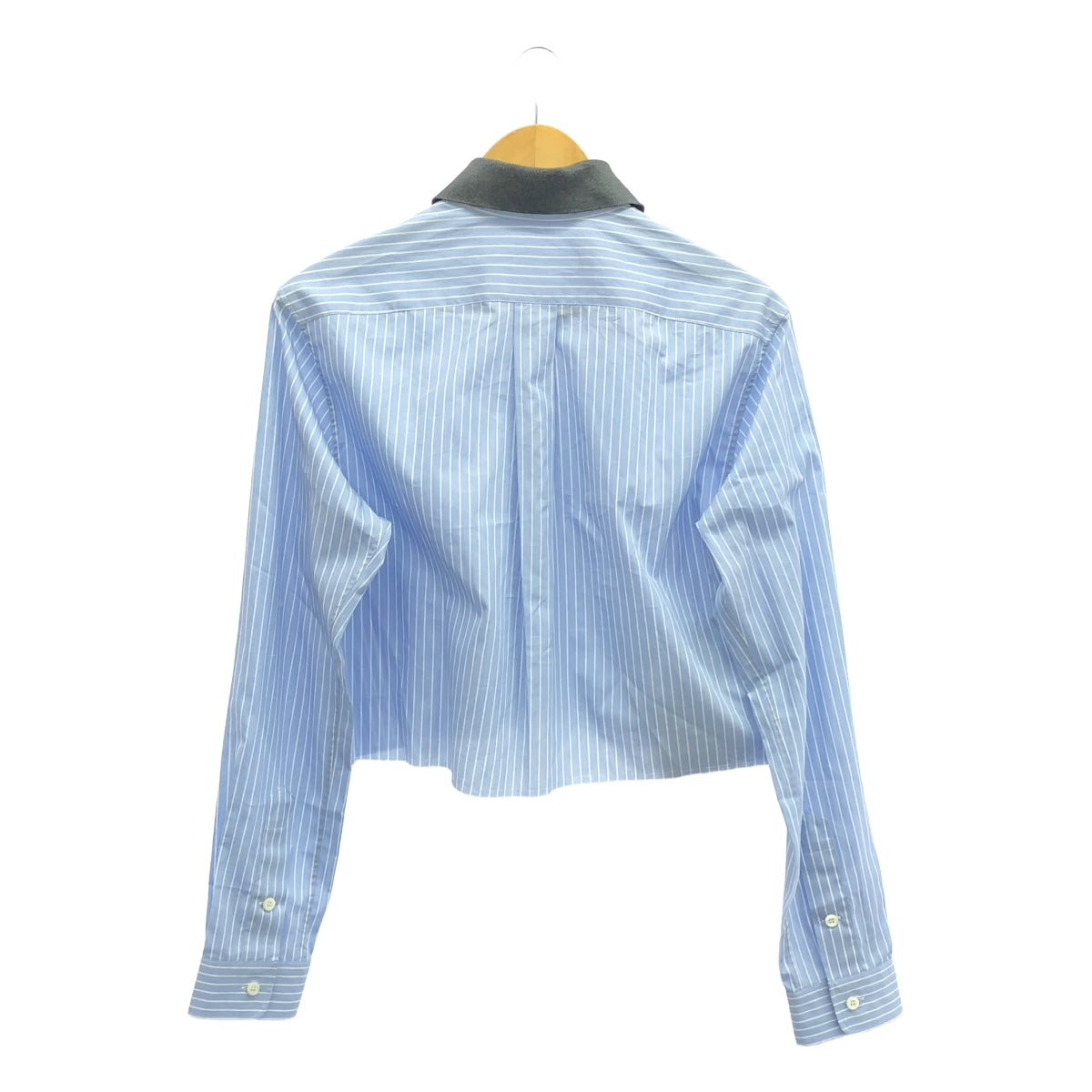 【新品】  miu miu / ミュウミュウ | 2025SS | ブルーストライプ ポプリンシャツ | 36 | ブルー | レディース