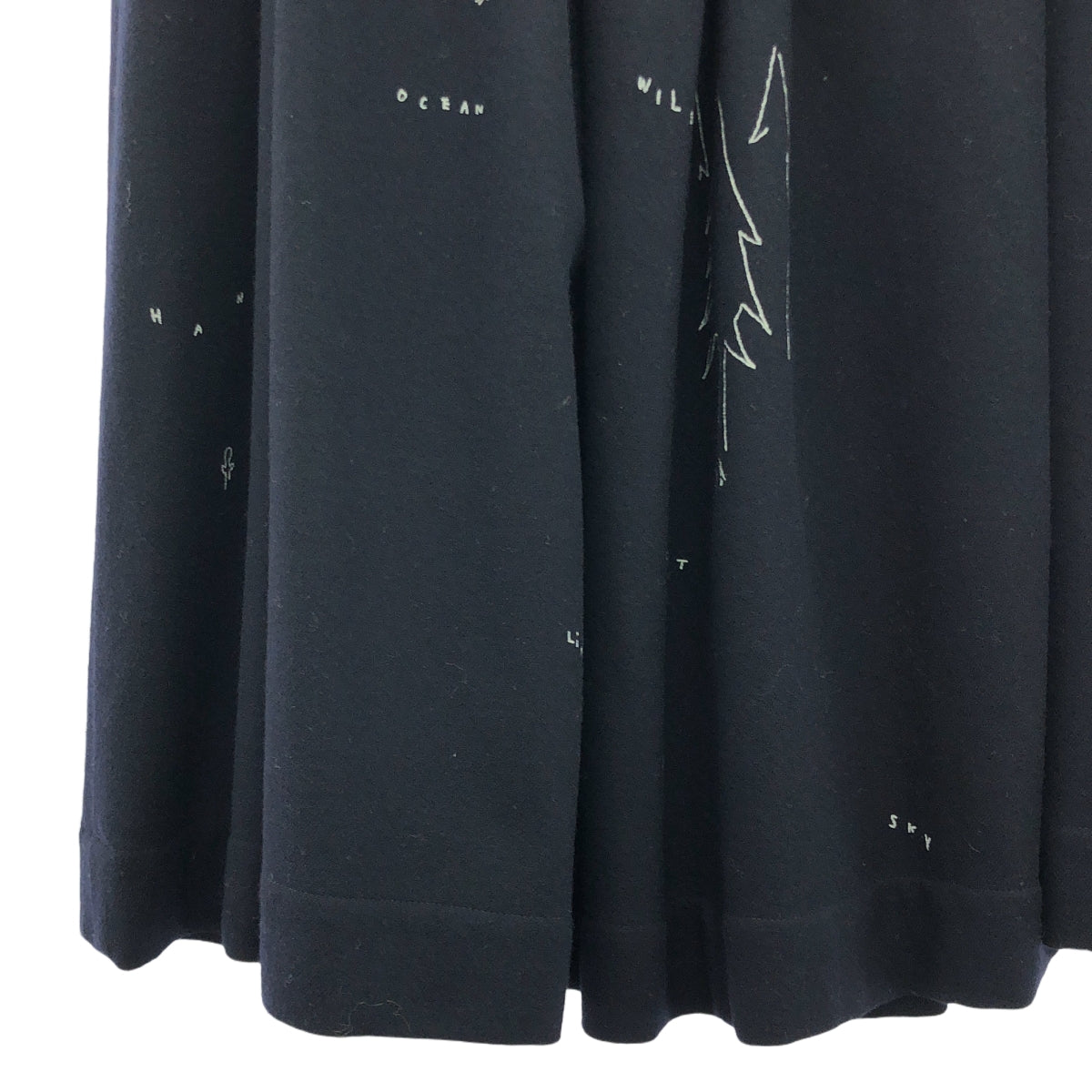 mina perhonen | 2018AW | whisper wool random tuck skirt | 36 | Women's