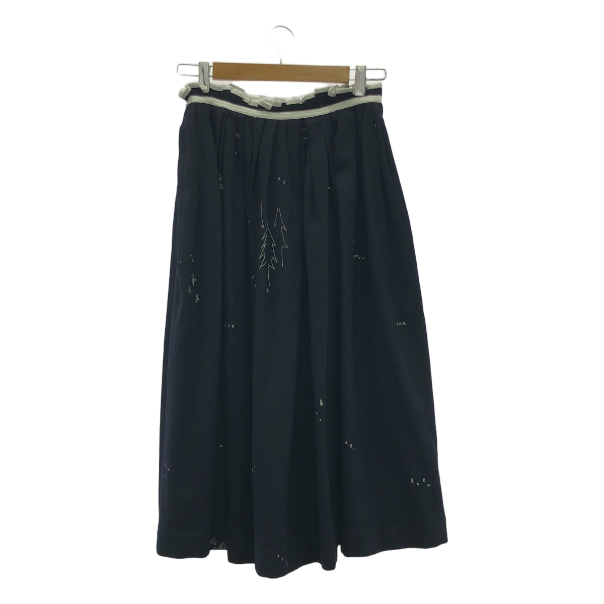mina perhonen | 2018AW | whisper wool random tuck skirt | 36 | Women's