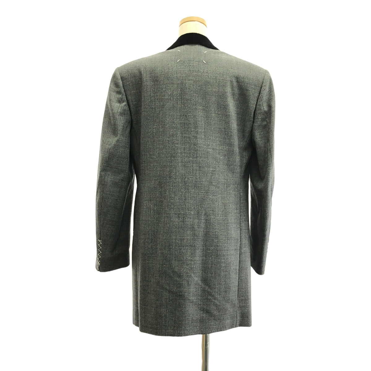 Maison Margiela / メゾンマルジェラ | 2020SS | CONTRAST LAPEL OVERSIZE BLAZER ベロア切替ラペル ウール 1B テーラードジャケット | 36 | レディース
