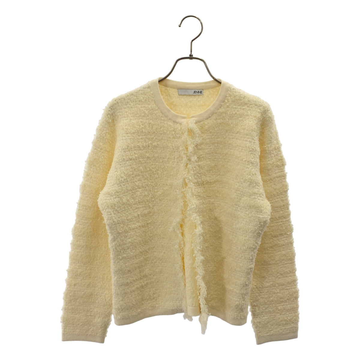 JENNE / ジェンヌ | リボンツイードニットジャケット | M | レディース