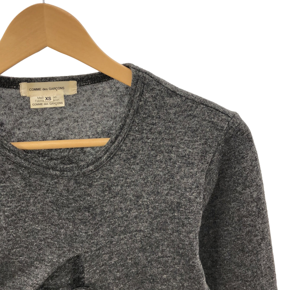COMME des GARCONS | 2013秋冬 | 3D裝飾前切針織| XS |灰色 |女性的