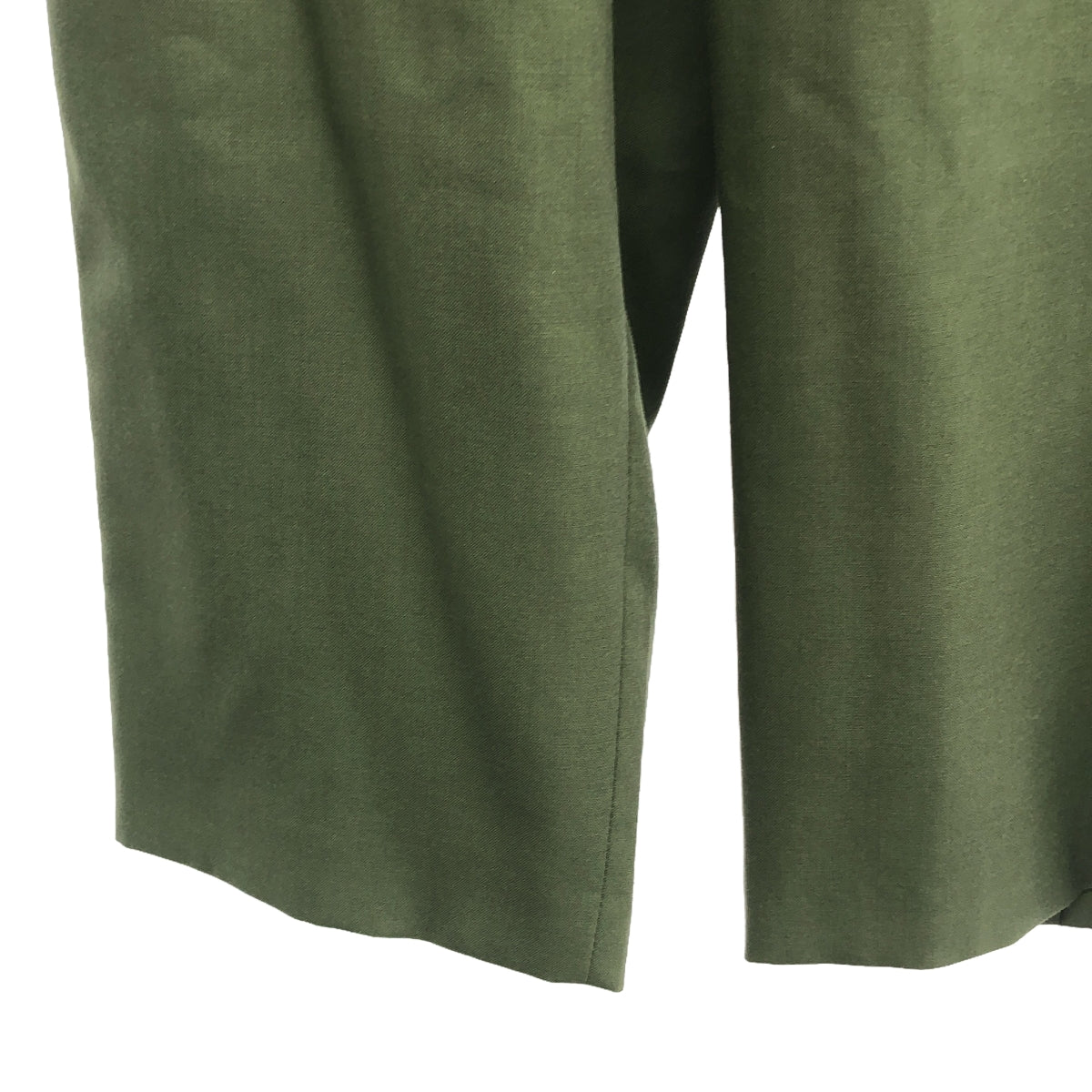 【신품】 MARNI / 마르니 | 2023AW | 울 허리 스티치 자수 슬랙스 | 38 | 그린 | 여성
