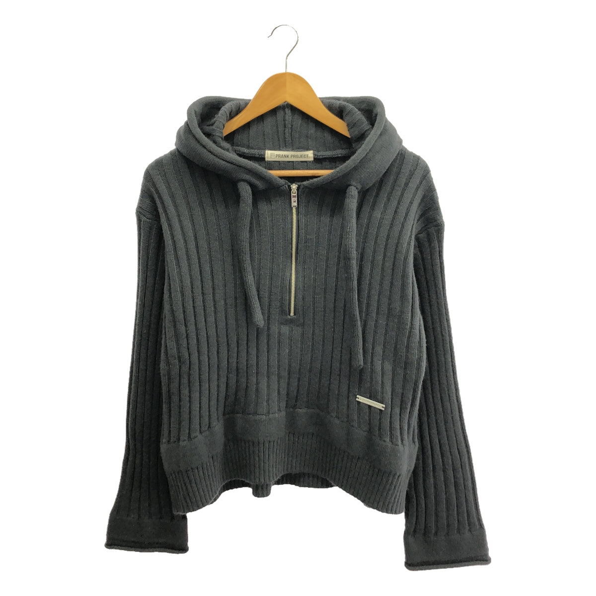 PRANK PROJECT / 플랑크 프로젝트 | Angola Knit Hoodie Parker | F | 회색 | 여성