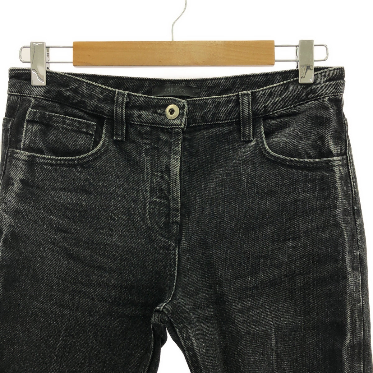 THE ROW / ザロウ | ブラック ストレート デニムパンツ | 0 | ブラック | レディース