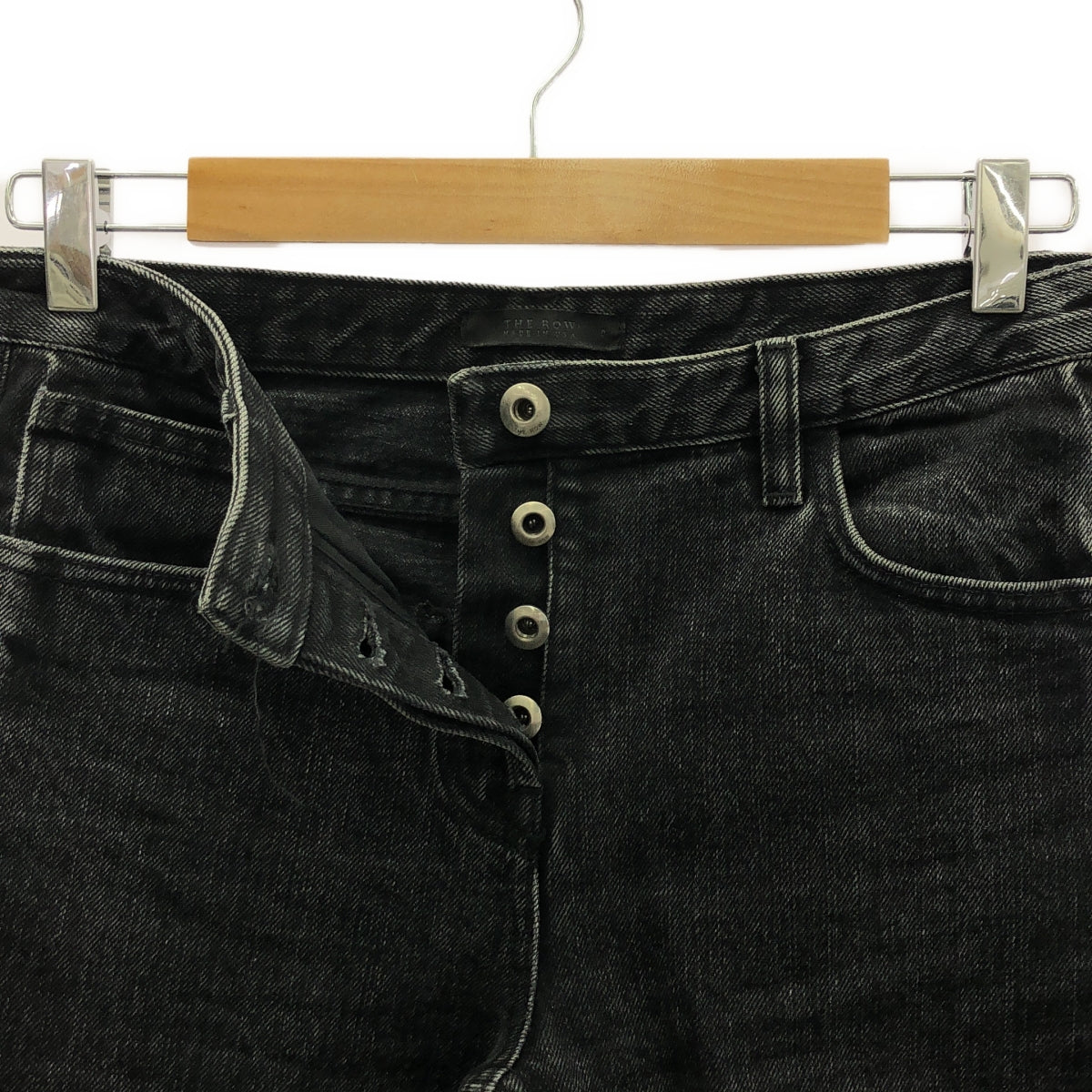 THE ROW / ザロウ | ブラック ストレート デニムパンツ | 0 | ブラック | レディース