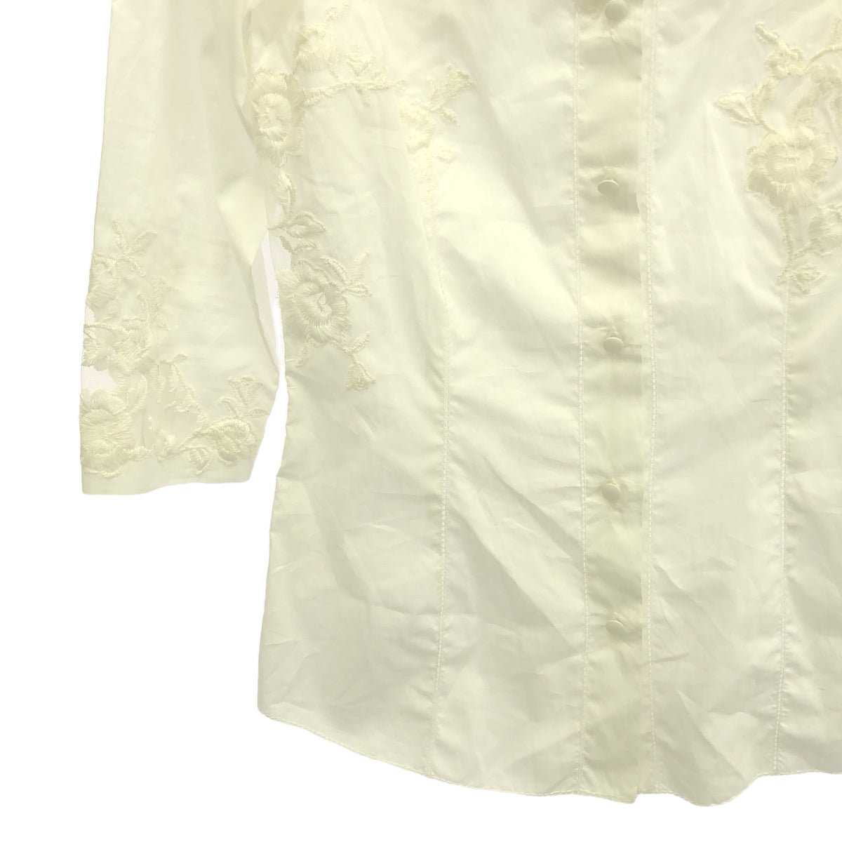 ERMANNO SCERVINO / エルマンノシェルヴィーノ | コットン エンブロイダリー シャツ ブラウス | 38 | レディース