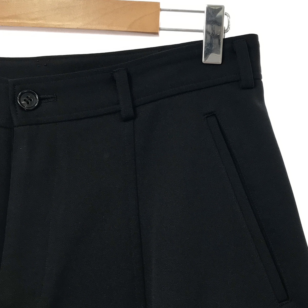 【美品】 COMME des GARCONS / コムデギャルソン | 2009SS | ポリエステル ワイド サルエル パンツ | S | ブラック | レディース