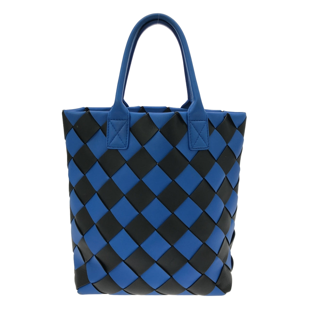 BOTTEGA VENETA / 보테가베네타 | 가죽 맥시 인트레 차트 핸드백 토트 백 | 신호 블루 / 블랙 | 여성